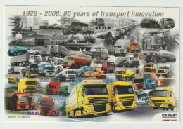 Ansichtkaart-postcard DAF:  DAF Trucks Eindhoven (NL) 1928-2008 80 Years Of Transport Innovation - Vrachtwagens En LGV