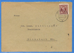 Allemagne Bizone - 1946 - Lettre De Schwabach - G30756 - Andere & Zonder Classificatie