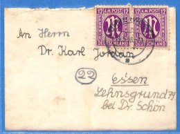 Allemagne Bizone - 1946 - Lettre De Lohne - G30732 - Autres & Non Classés