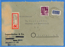 Allemagne Bizone - 1949 - Lettre Einschreiben De Dusseldorf - G30667 - Sonstige & Ohne Zuordnung