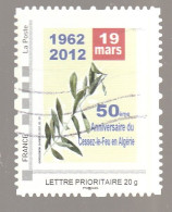 MONTIMBRAMOI 50eme ANNIVERSAIRE DU CESSEZ LE FEU EN ALGERIE OBLITERE - Used Stamps