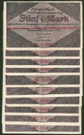 Kriegsnotgeld Kempten Im Allgäu Lot Mit 10x 5 Mark 1918 Verschiedene Serien Nr., II-III, III-IV - Sammlungen