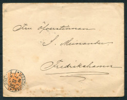 1893 Finland Stationery Cover POSTKUPEN Railway TPO - Fredrikshamn - Cartas & Documentos