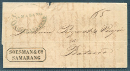 1859 Netherlands Indies / Dutch East Indies Entire "SOESMAN & CO." Samarang - Batavia  - Niederländisch-Indien
