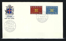 ISLAND FDC Mit Komplettsatz Mi-Nr. 373 - 374 Europamarken - Siehe Bild - FDC