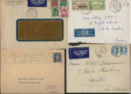 ALGERIE - LOT  DE 5 LETTRES AFFRANCHISSEMENT DIVERS - ANNEES 1940 A 1952 - Lots & Serien