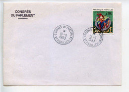 Lettre "Bonne Chance"2.80 Fr Seul Sur Lettre Obliterée Congrès Du Parlement Versailles 1993 - Briefe U. Dokumente