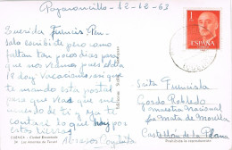 54400. Postal PAJARONCILLO (Cuenca) 1963. Raro Origen . Vista Ciudad Encantada - Covers & Documents