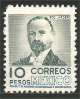 608 Mexico 1952 10 Pesos Madero MH * Neuf CH (MEX-146) - Mexico