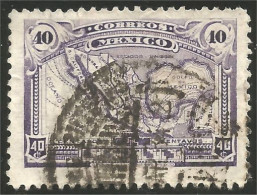 608 Mexico 1917 40c Map Carte Violet (MEX-104) - Mexico