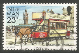 590 Man Horse Tram Douglas Cheval Pferd Tramway Cavale Caballe (MAN-92a) - Man (Ile De)