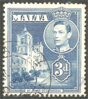 589 Malta Malte 1938 Roi King George VI Cathédale St Jean John Cathedral (MLT-178) - Malte
