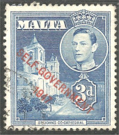 589 Malta Malte 1948 Roi King George VI Cathédale St Jean John Cathedral Self-government (MLT-181) - Malte