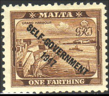 589 Malta Malte One Farthing MH * Neuf (MLT-60) - Malte