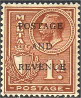 589 Malta Malte ONE Penny MH * Neuf (MLT-31) - Malte