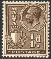 589 Malta Malte 1/4 Penny MH * Neuf (MLT-24) - Malte