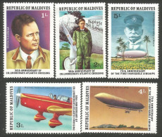 612 Iles Maldives Lingberg Aviation Graf Zeppelin Avion Airplane MNH ** Neuf SC (MLD-112d) - Otros (Aire)