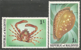 612 Iles Maldives Crabe Crab Krabbe Coquillage Shell Schaltier MNH ** Neuf SC (MLD-110) - Crustáceos