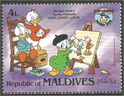 612 Iles Maldives Disney Peintre Peinture Painting Dessin Drawing MH * Neuf (MLD-104) - Disney