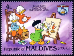 612 Iles Maldives Disney Children Painting MNH ** Neuf SC (MLD-84c) - Other & Unclassified