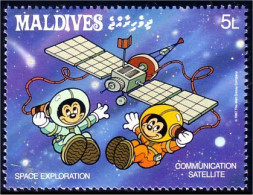 612 Iles Maldives Disney Space Solar Panels Communication Satellite MNH ** Neuf SC (MLD-74d) - Telecom