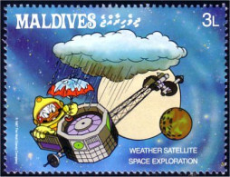 612 Iles Maldives Disney Space Weather Satellite Climate Climat MNH ** Neuf SC (MLD-72d) - Klima & Meteorologie