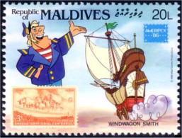 612 Disney Iles Maldives Windwagon Diligence MNH ** Neuf SC (MLD-71b) - Disney