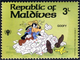 612 Disney Iles Maldives Facteur Postman Mailman Lettres Letters MNH ** Neuf SC (MLD-54b) - Disney