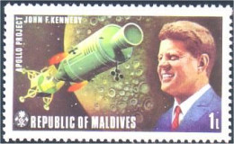 612 Iles Maldives Kennedy Espace MNH ** Neuf SC (MLD-1a) - Kennedy (John F.)