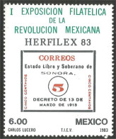 608 Mexico HERFILEX 83 Philatelic Exhibition MNH ** Neuf SC (MEX-345) - Mexico