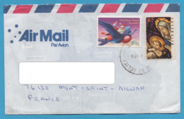 AUSTRALIE CHRISTMAS ISLAND LOT 3  ENVELOPPES 1993/1995  ART ARBORIGENE ET FAUNE CROCODILES ECHIDNES Et NOEL 3 PHOTOS - Cartas & Documentos