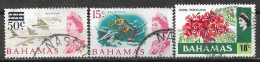 1966-1971 BAHAMAS SET OF 3 USED STAMPS (Michel # 246,266,335) CV €3.90 - 1963-1973 Ministerial Government