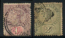 1889 JAMAICA SET OF 2 USED STAMPS (Michel # 23,24) - Jamaïque (...-1961)