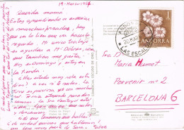 54406. Postal LES ESCALDES (Andorra Española) 1967. Vista Del Pas De La Casa - Brieven En Documenten