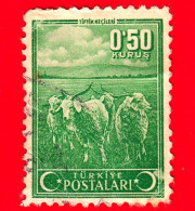 TURCHIA - Usato - 1942 - Capre - Angora Goats - 0.50 - Gebruikt