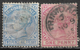 1883 TRINIDAD Set Of 2 USED STAMPS (Michel # 31,32b) CV €1.50 - Trinidad Y Tobago