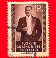 TURCHIA - Usato - 1952 - Kemal Atatürk (1881-1938), Primo Presidente - 10 - Gebraucht