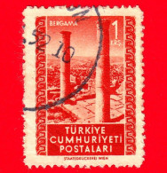 TURCHIA - Usato - 1952 - Rovine - Templi - Attrazioni E Atatürk - Bergama - 1 - Usati