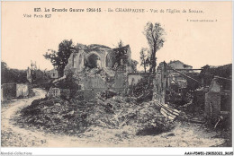 AAHP5-51-0356 - SOUAIN - La Grande Guerre 1914-15 - En Champagne - Vue De L'Eglise   - Souain-Perthes-lès-Hurlus
