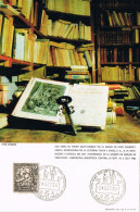 54410. Tarjeta Maxima BARCELONA 1966. Aniversario CERVANTES, Boblioteca , El Quijote - Tarjetas Máxima