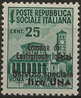 RSICDI6L - 1945 RSI/Castiglione D'Intelvi, Sass. Nr. 6, Francobollo Nuovo Con Traccia Di Linguella **/ - Ortsausgaben/Autonome A.