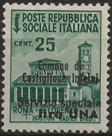 RSICDI6L - 1945 RSI/Castiglione D'Intelvi, Sass. Nr. 6, Francobollo Nuovo Con Traccia Di Linguella **/ - Lokale/autonome Uitgaven