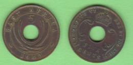 British East Africa 5 Cents 1942 Five Cents Afrique Orientale Britannique Africa Orientale - Colonia Britannica