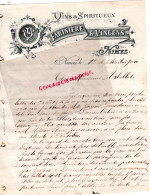 30- NIMES- RARE LETTRE MANUSCRITE 1900- FARINIERE & VINCENS- VINS SPIRITUEUX - Alimentaire