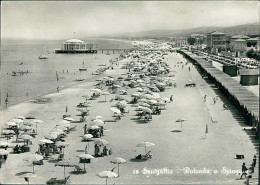 SENIGALLIA - ROTONDA E SPIAGGIA - EDIZIONE ANGELI - SPEDITA 1955  (20089) - Senigallia