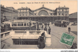 AANP11-75-0935 - PARIS - La Gare De L'Est Et Entree Du Metropolitain - Bus - Stations, Underground