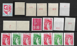 France Roulette Diversesneuves** Lot 18 TP - 1468 B -1331Ab, 1536b, 1536Bc, 1664b, 1664c, 1536Ab Paire, 1895, 1981, >(*) - Rollen