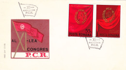 COMMUNIST PROPAGANDA P.C.R. CONGRESS,COVERS FDC 1974 ROMANIA - FDC