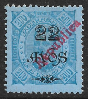 Timor – 1913 King Carlos Overprinted REPUBLICA 22 Avos Over 200 Réis Mint Stamp - Timor