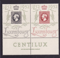 1952 Lussemburgo Luxembourg 100° Del FRANCOBOLLO - CENTILUX Serie Di 2v. (Yv. 453/54) MNH** ESPOSIZIONE FILATELICA - Ungebraucht